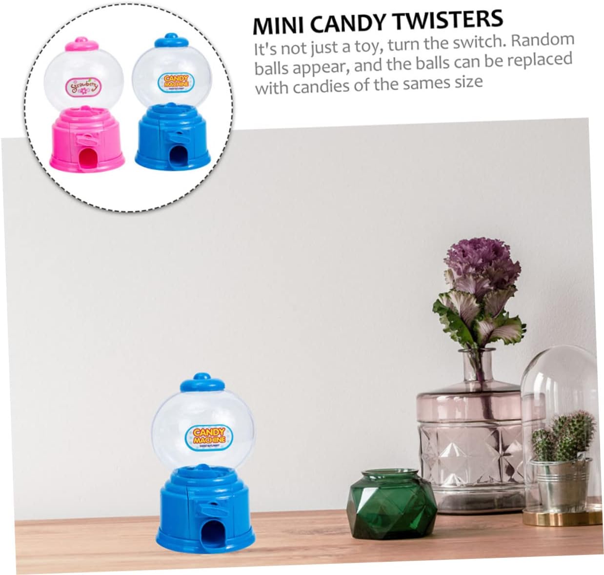 2pcs Twist Candy Machine Piggy Bank Mini Candy Catching Toy for Kids