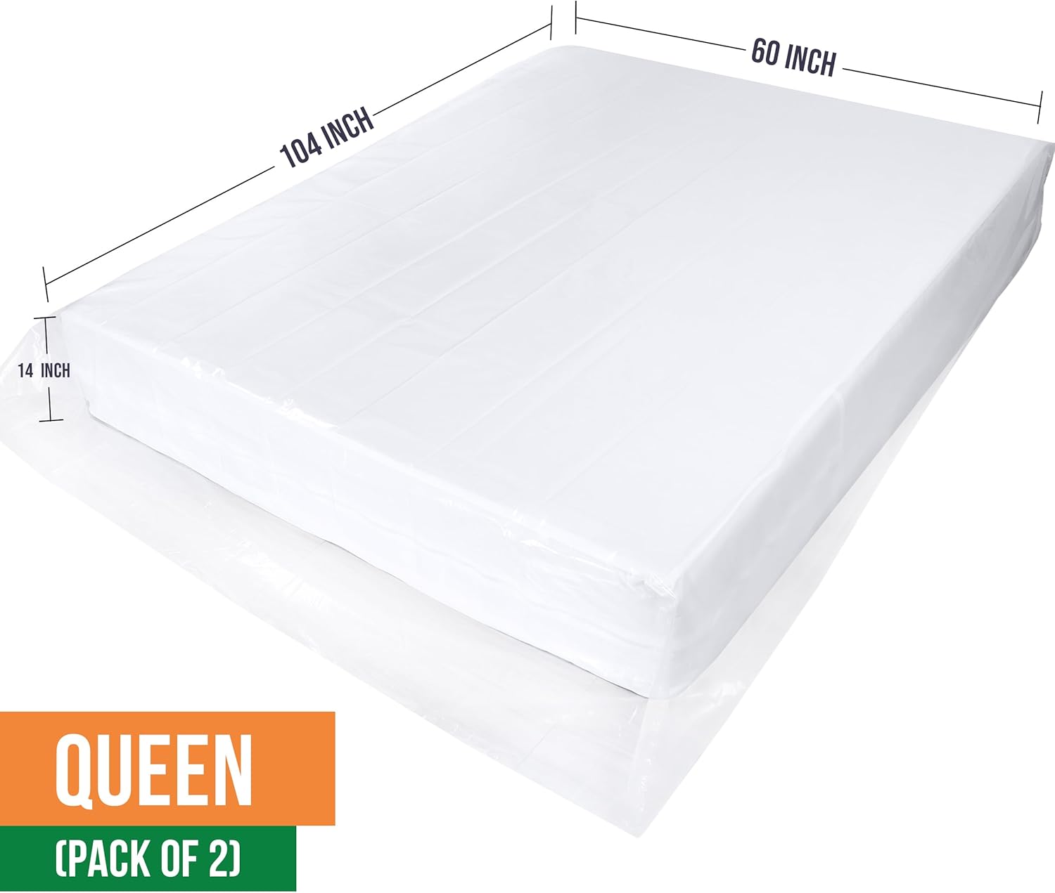 Utopia Home Queen Mattress Cover 2 Pack 4 Mil Plastic