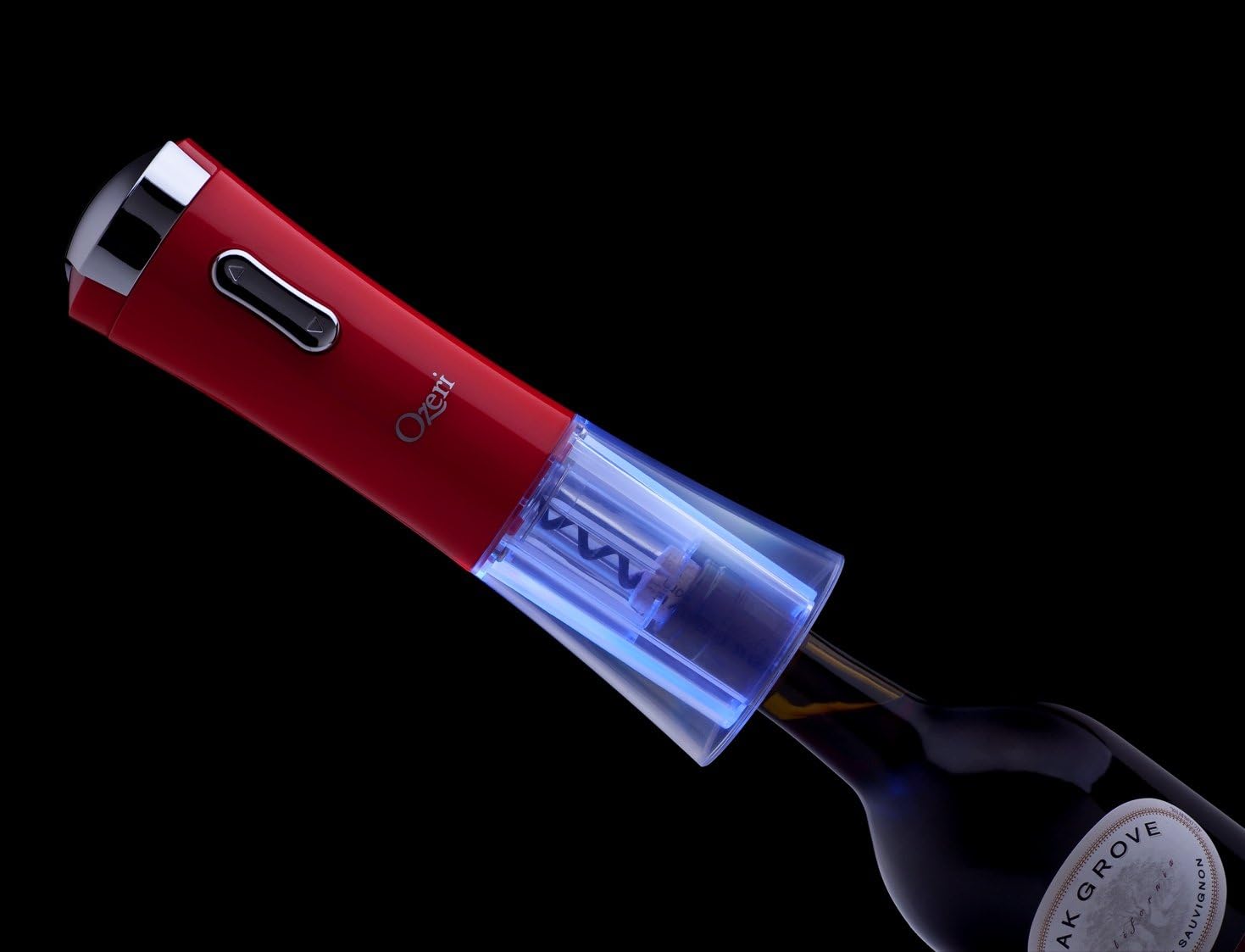 Ozeri Electric Wine Opener with Foil Cutter Red Style