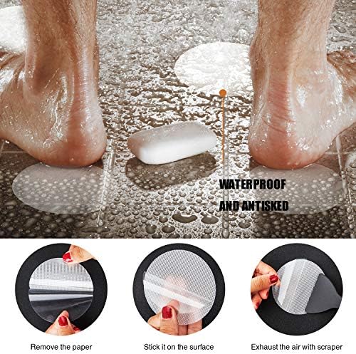 24 Piece Non-Slip Bathtub Stickers Set with Scraper