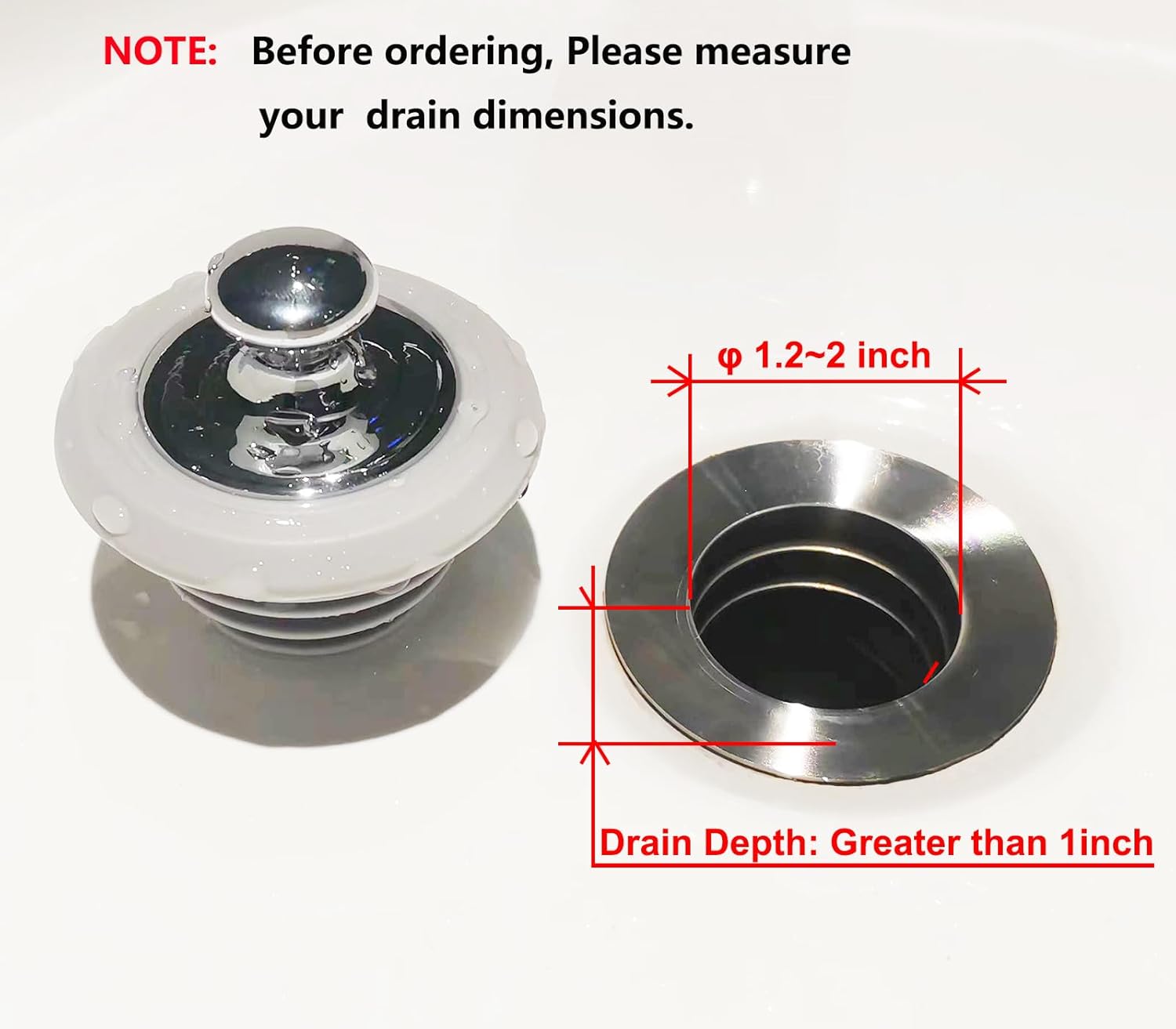 XAJOON Silicone Bathtub Stopper with Patented Design