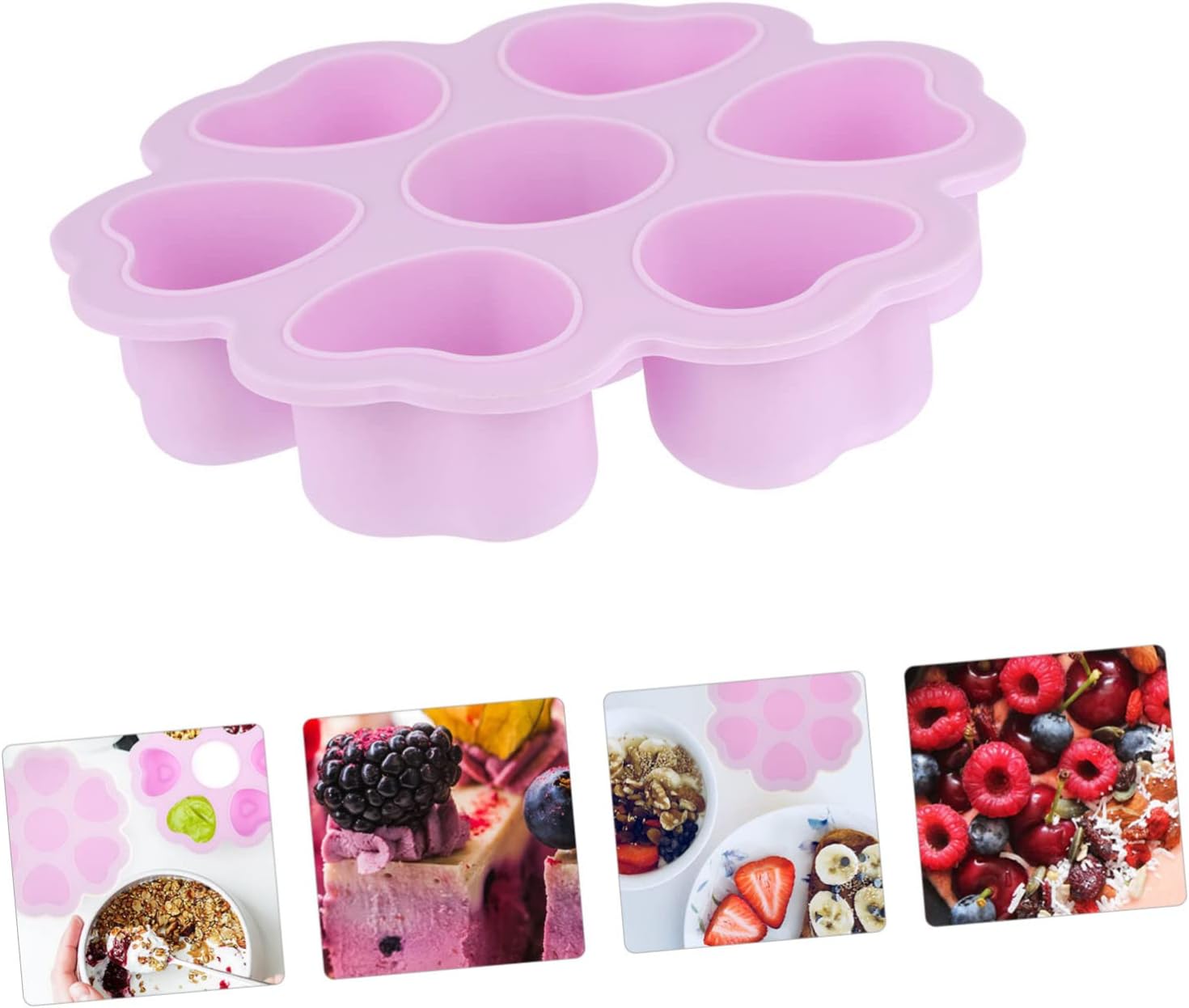 DOITOOL Purple Silicone Ice Cube Maker Set