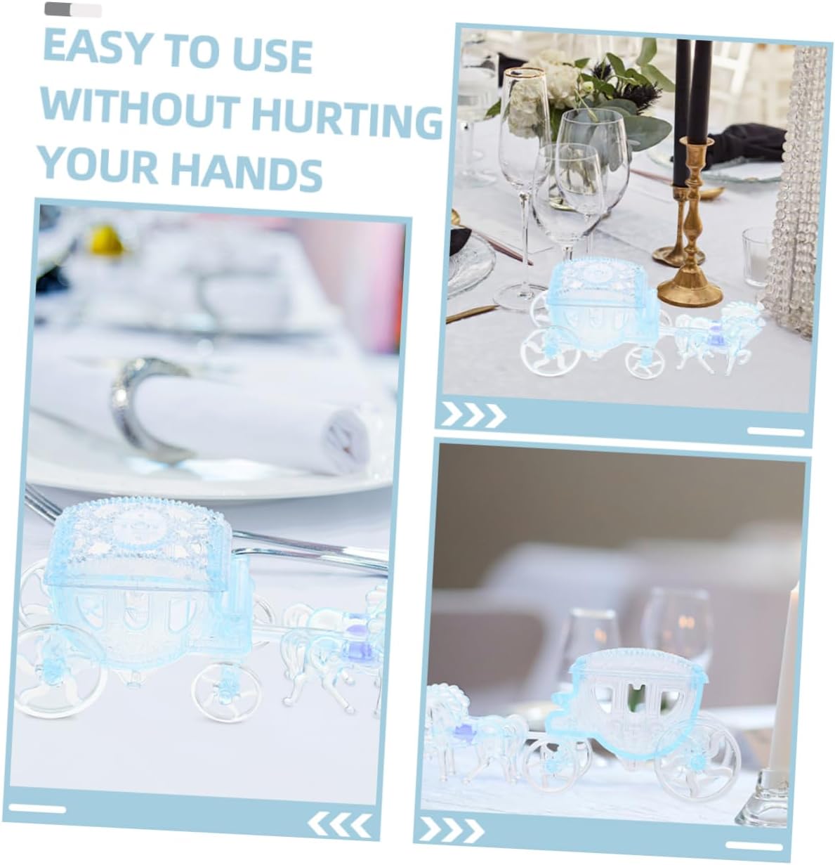 2pcs Carriage Candy Box Creative Wedding Favor Containers