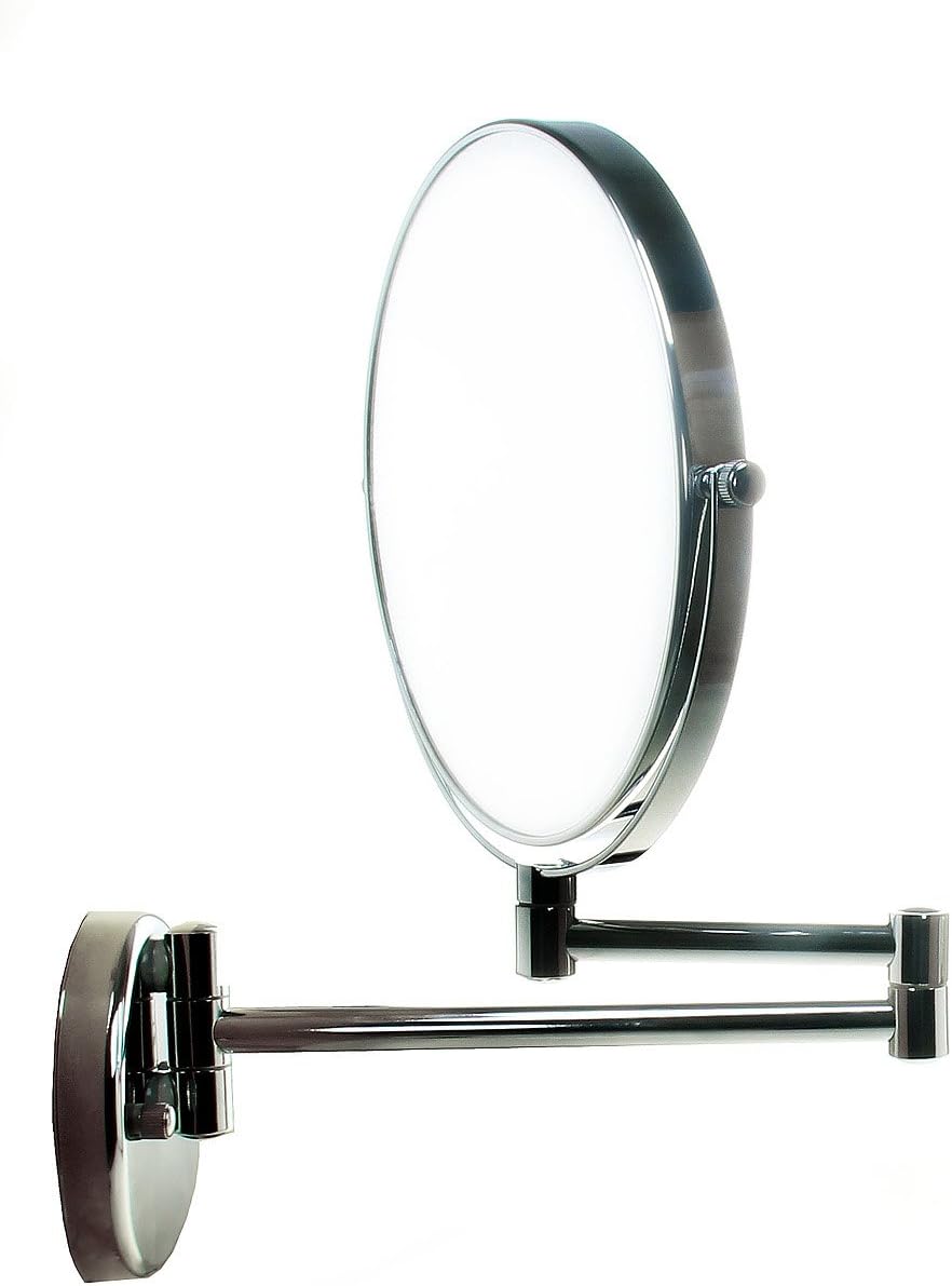 Tuka-i-Akut 7X Zoom Wall Vanity Mirror 8 Inch Foldable Chrome