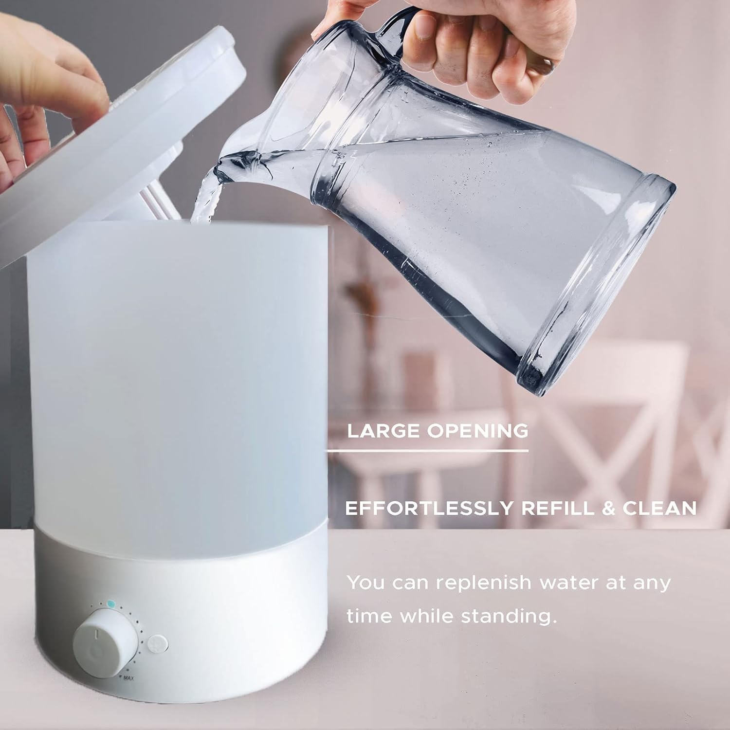 MegaWise Cool Mist Humidifier with Essential Oil Diffuser and Night Light