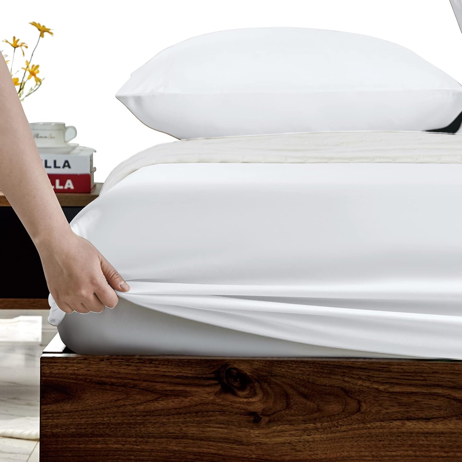 FreshCulture Twin Fitted Sheets 6 Pack White Deep Pocket
