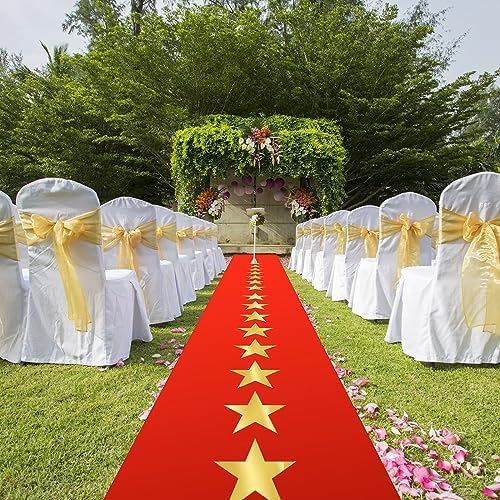 Timgle Disposable Red Plastic Carpet Runner for Party Movie Night
