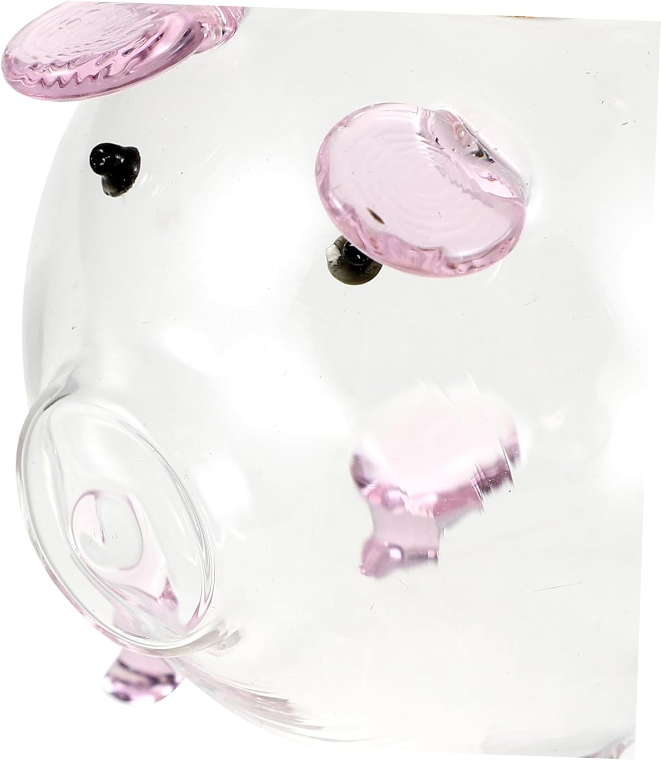 Unomor Clear Pig Shaped Glass Jar with Cork Lids