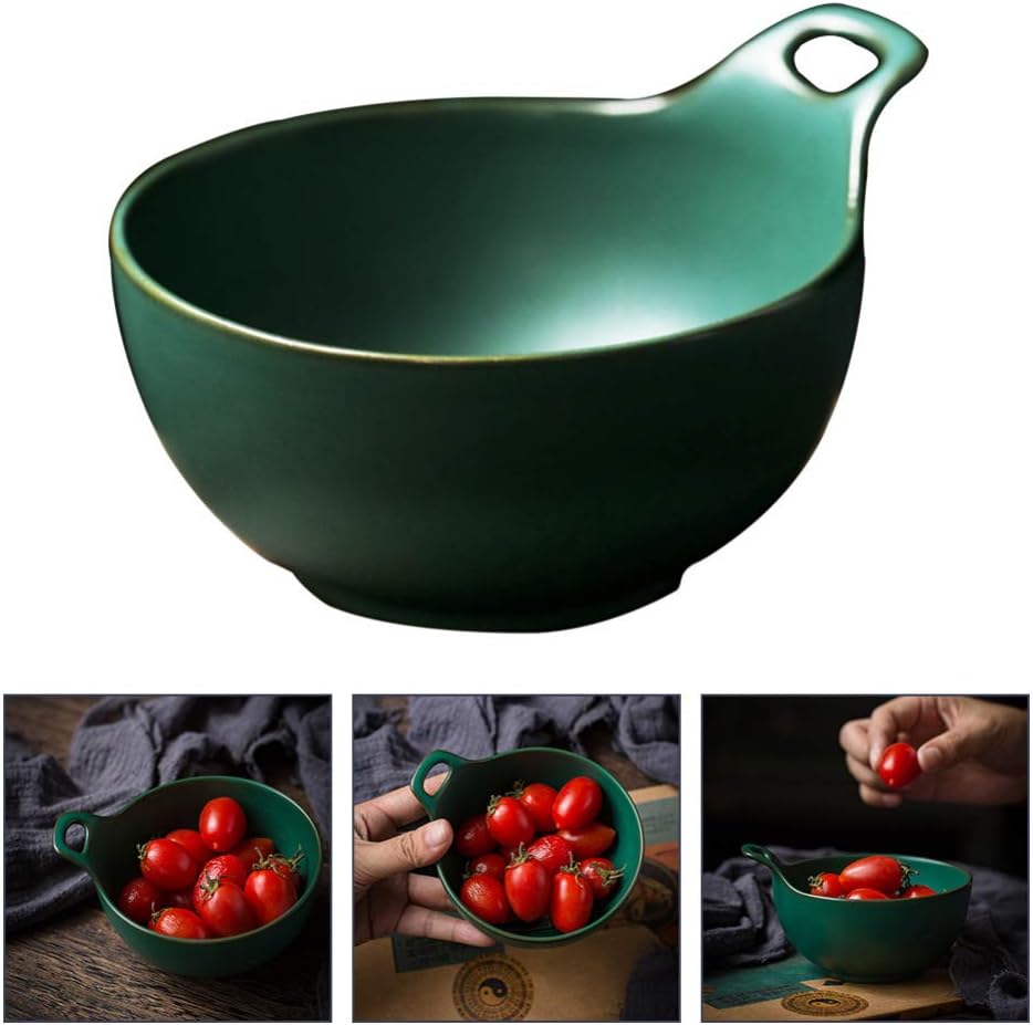 Hemoton Ceramic Ice Cream Bowl Decorative Fruit Dish