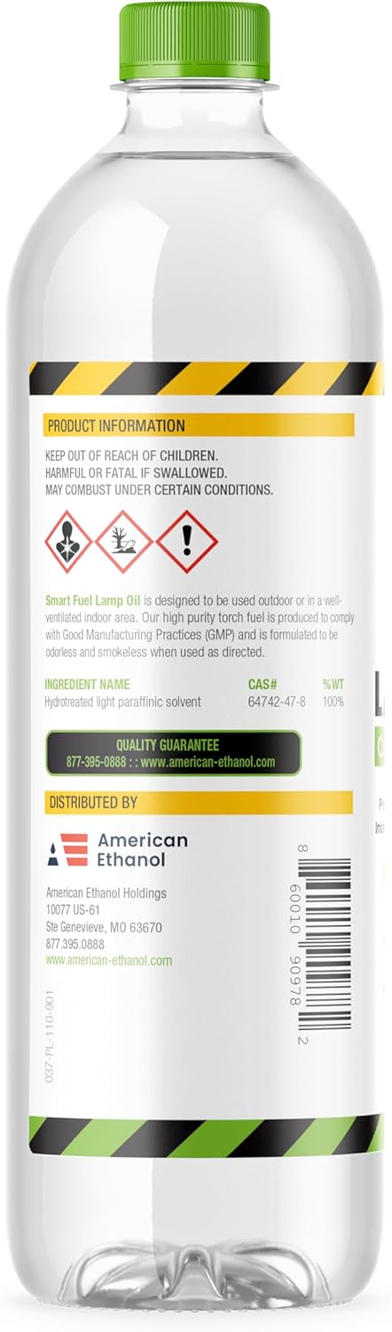 Smart Fuel Ethanol Paraffin Oil Lamp 32 oz