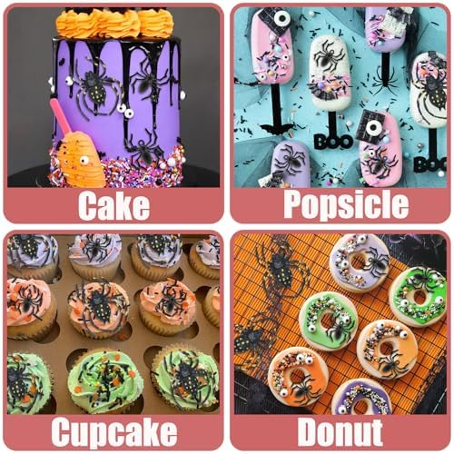 Spider Fondant Molds 2 Pcs Halloween Cake Decor Silicone