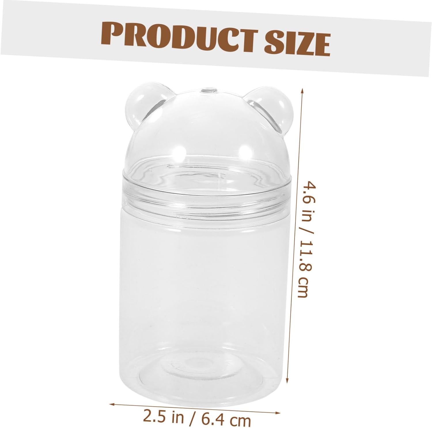6pcs Bear Shaped Candy Jars for Birthday Parties and Chocolate Storage
