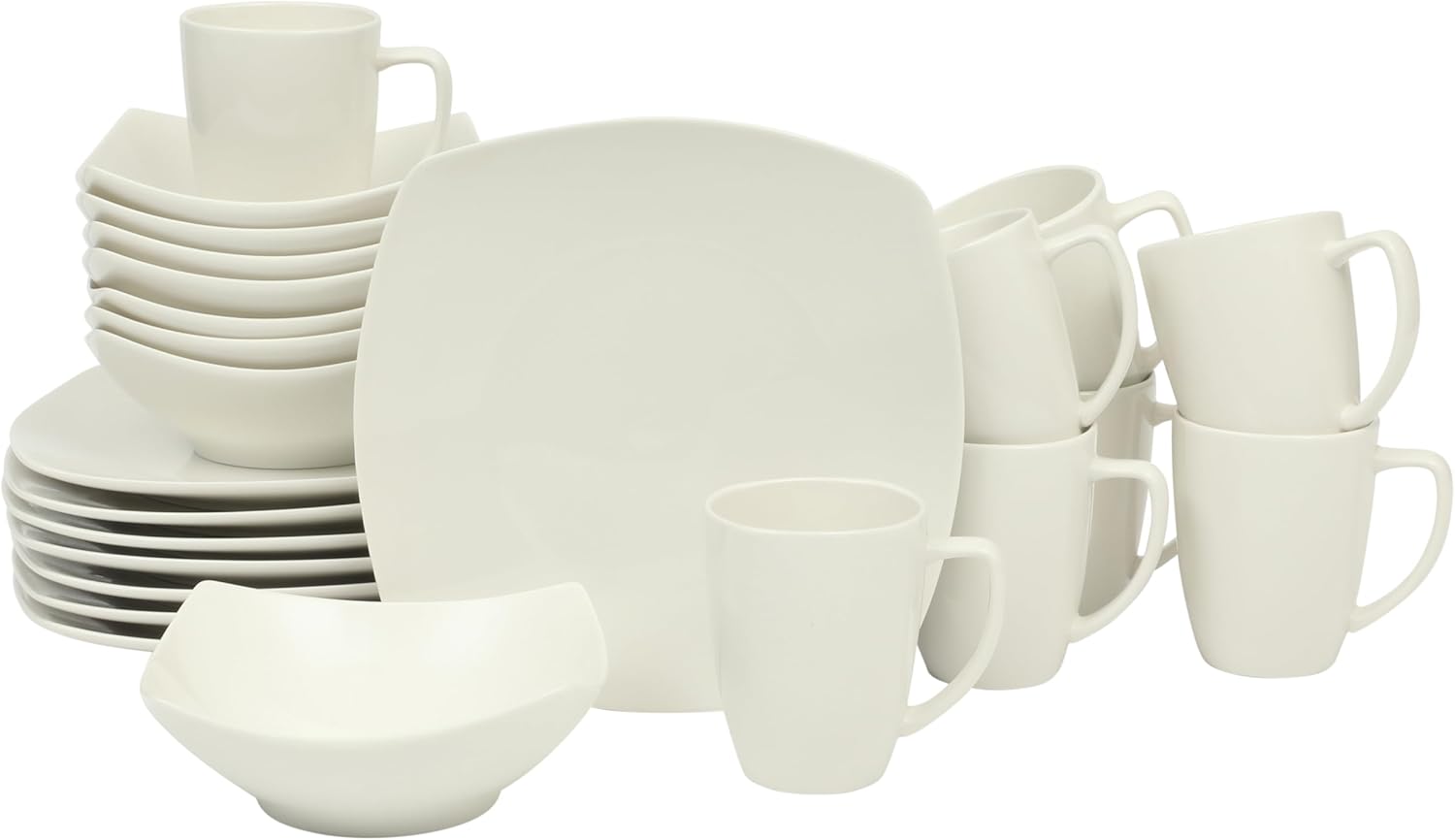 Gibson Home Zen Buffet 24-Piece Dinnerware Set - White