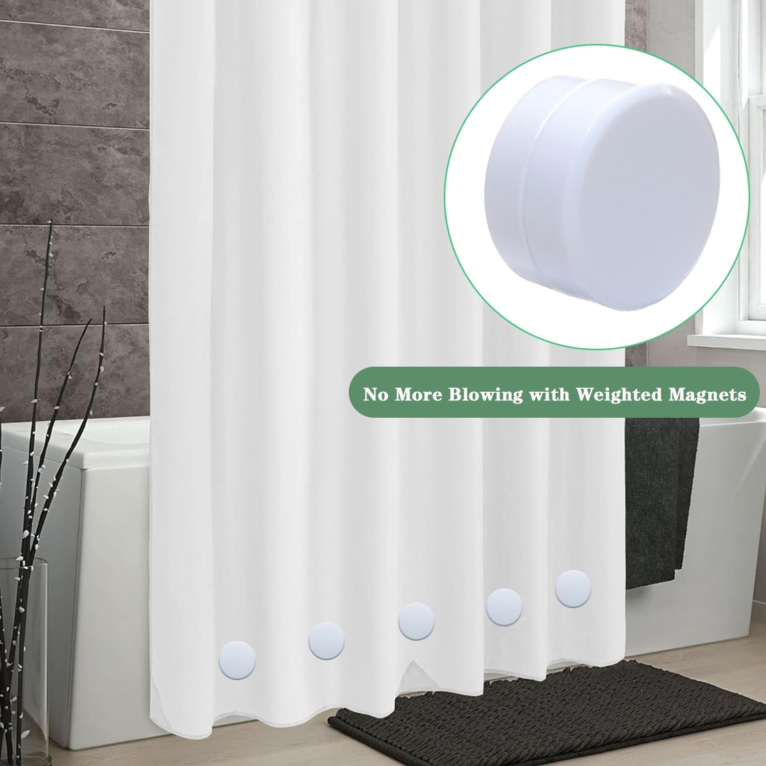 12 PCS Heavy Duty Magnetic Shower Curtain Weights