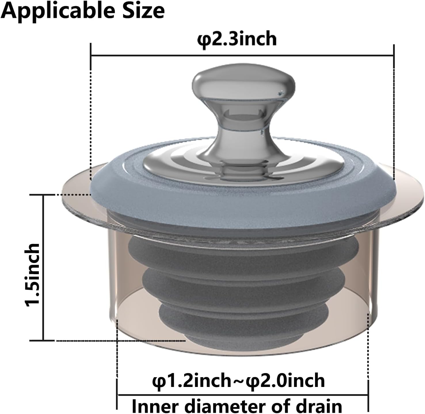 XAJOON Silicone Bathtub Stopper with Patented Design