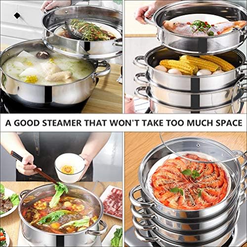 BESTonZON 4 Tier Stainless Steel Steamer Pot
