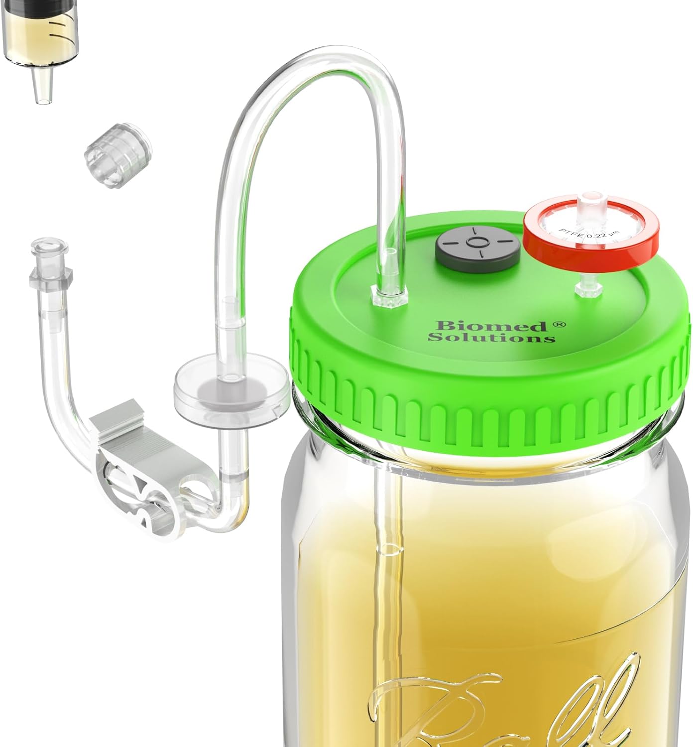 Upgraded Liquid Culture Lid with Tubing for Mushroom Growing 3pcs