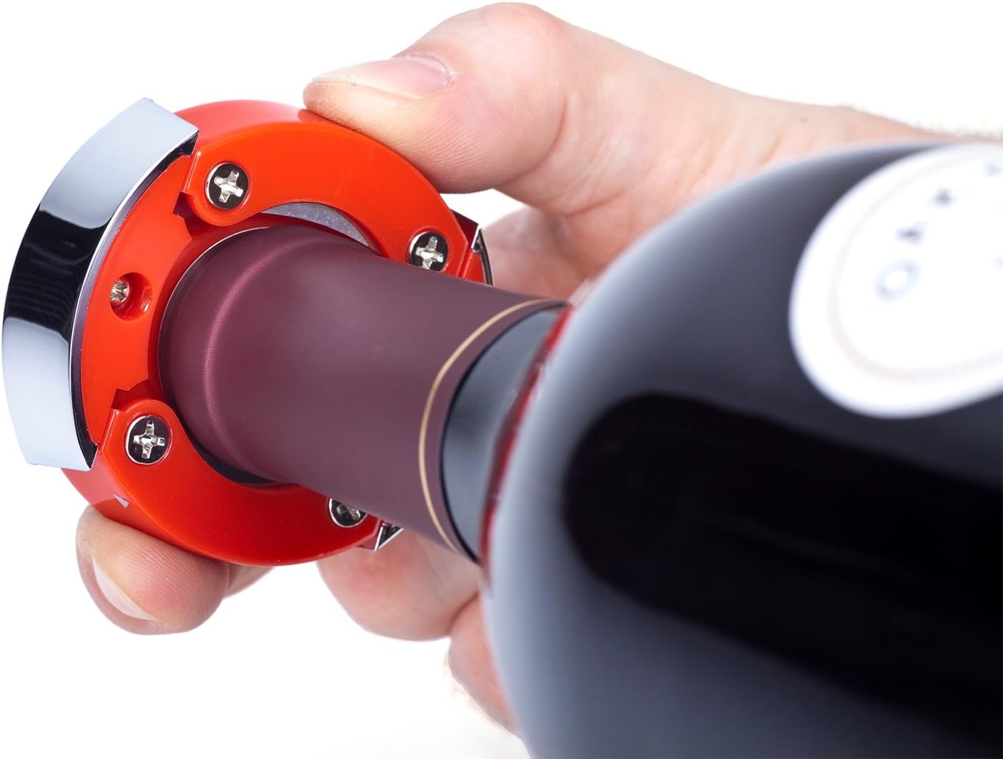 Ozeri Electric Wine Opener with Foil Cutter Red Style