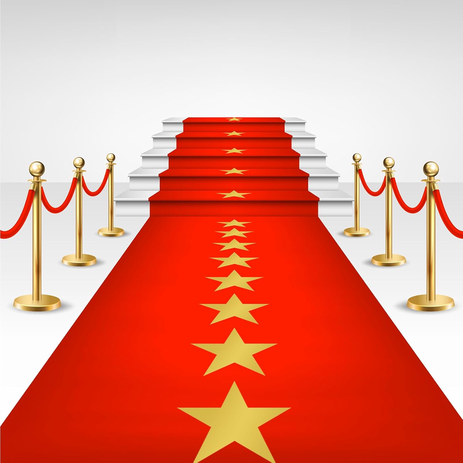 Timgle Disposable Red Plastic Carpet Runner for Party Movie Night