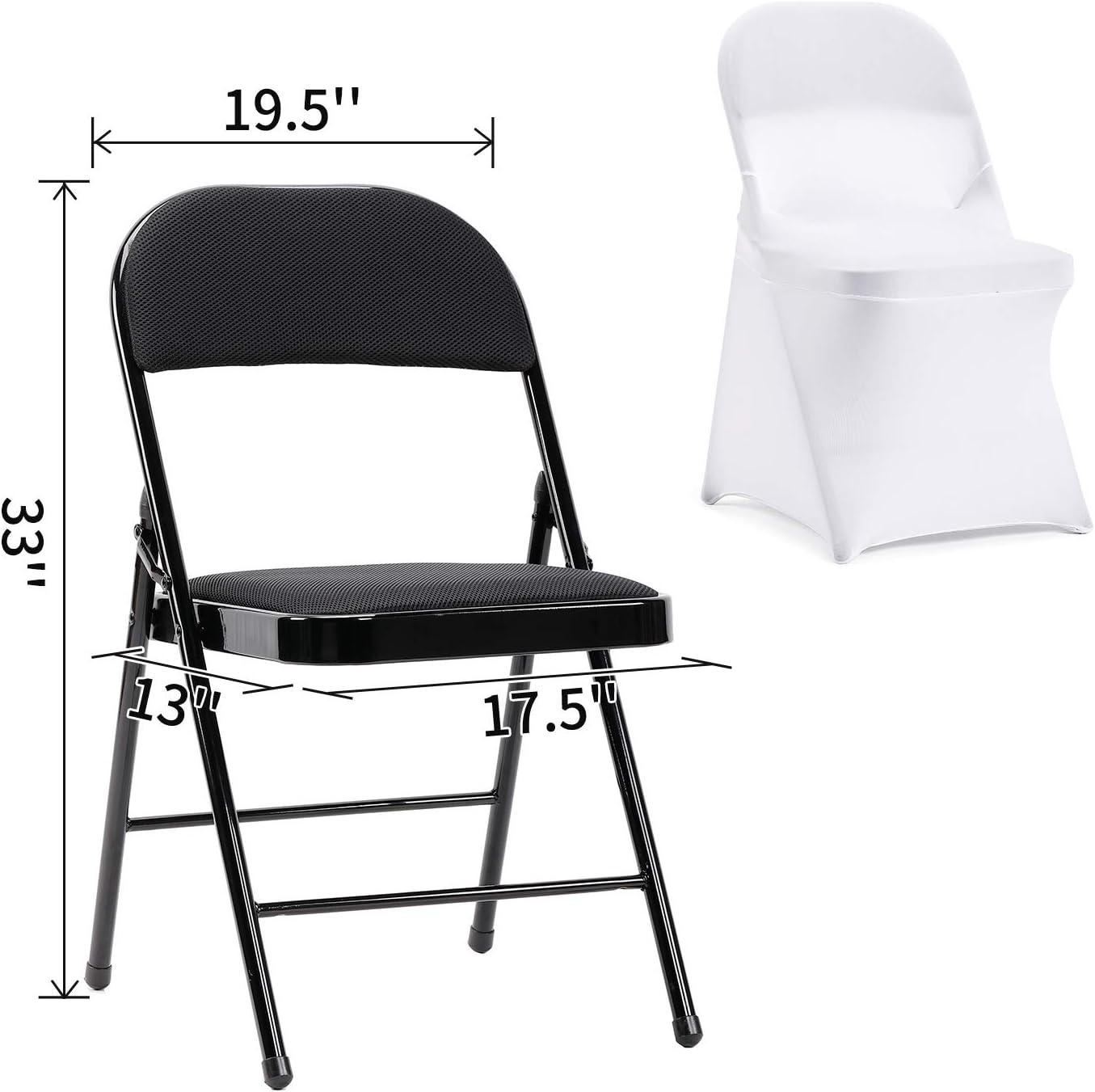 Peomeise Stretch Spandex Chair Covers for Wedding Events 12pcs