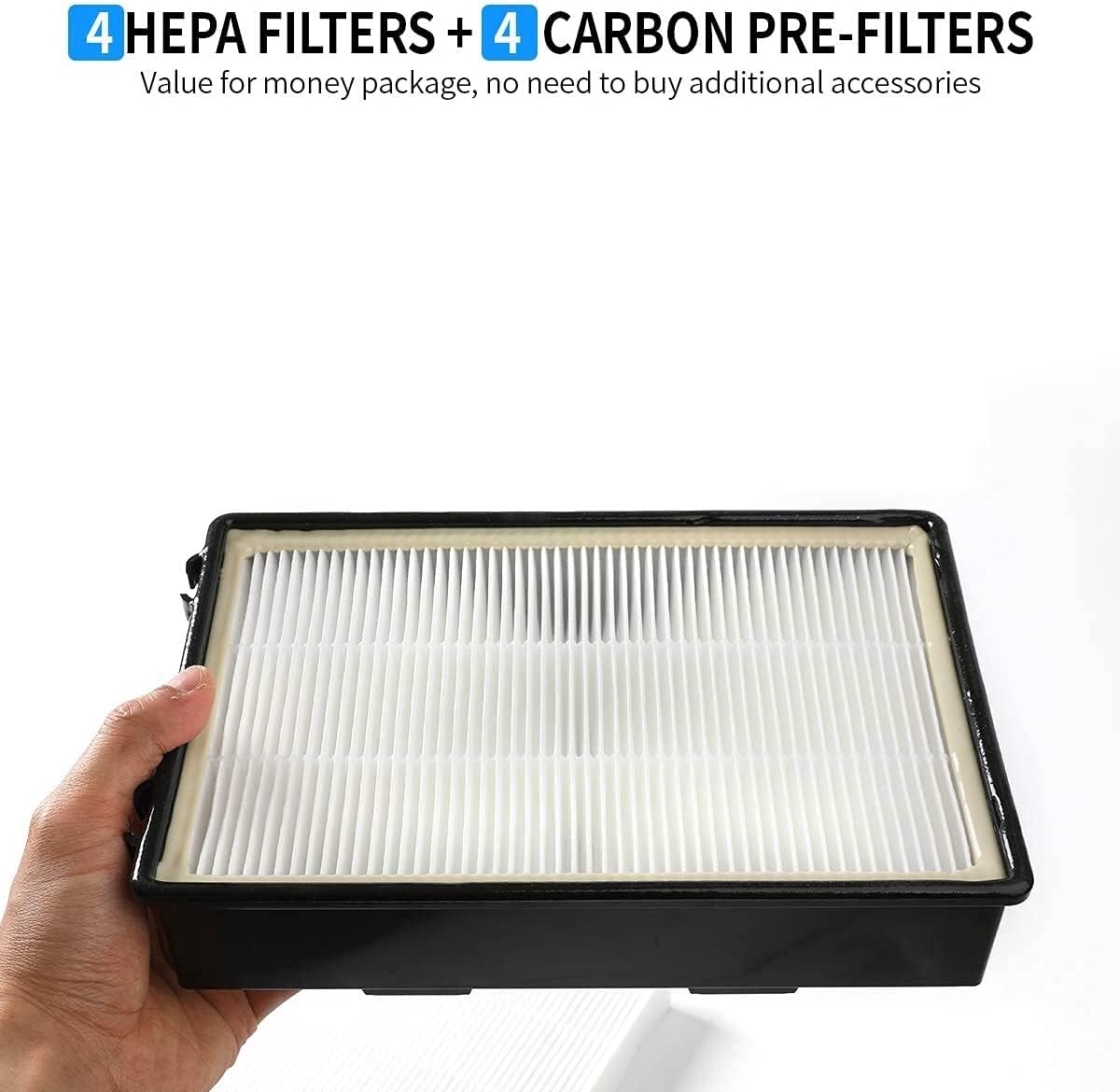 True HEPA Filter B 4 Pack Carbon Pre Filter 4 Pack for Holmes HAPF600 HAPF600D HAPF600D-U2