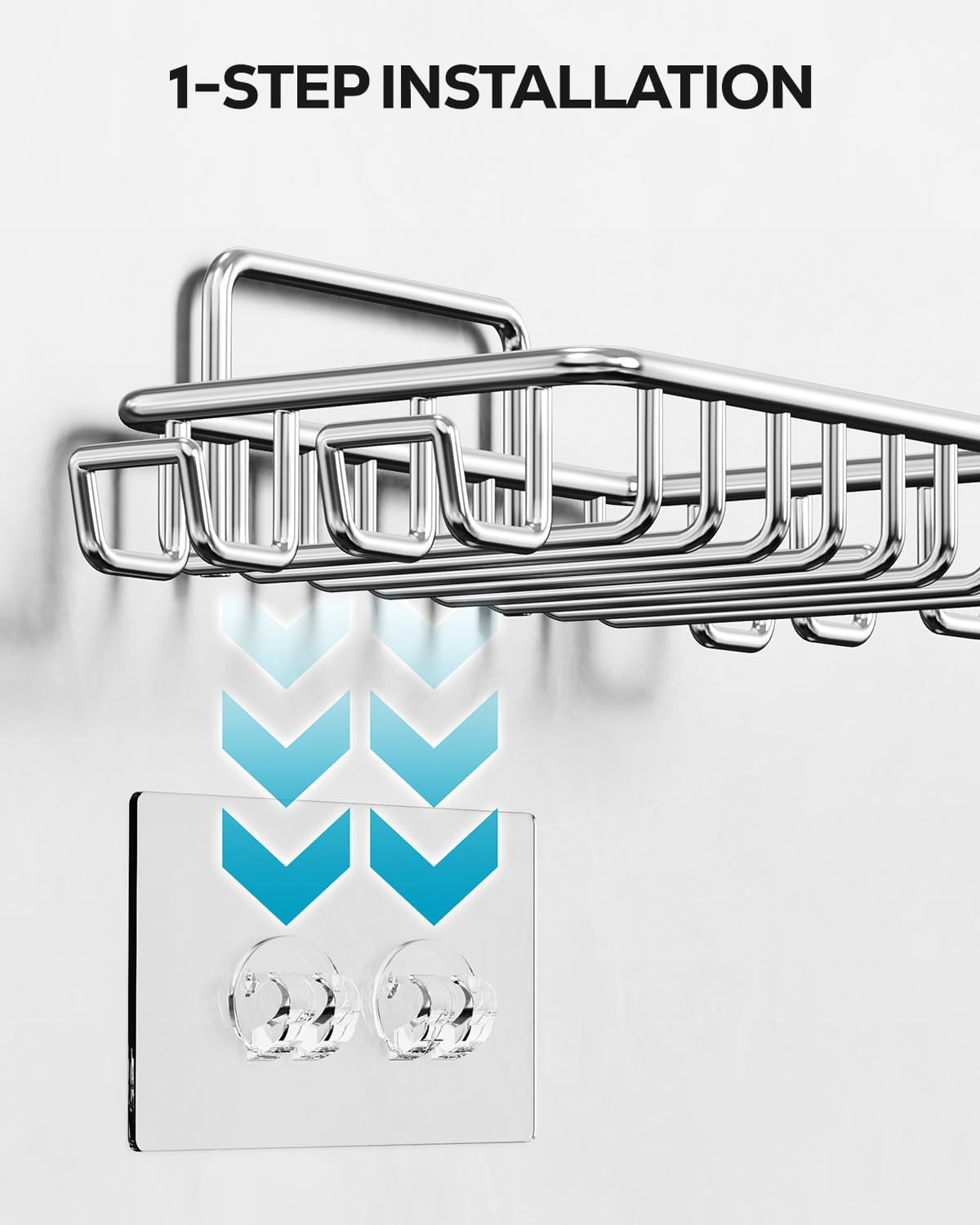 Nieifi Bar Soap Holder with 4 Hooks Stainless Steel