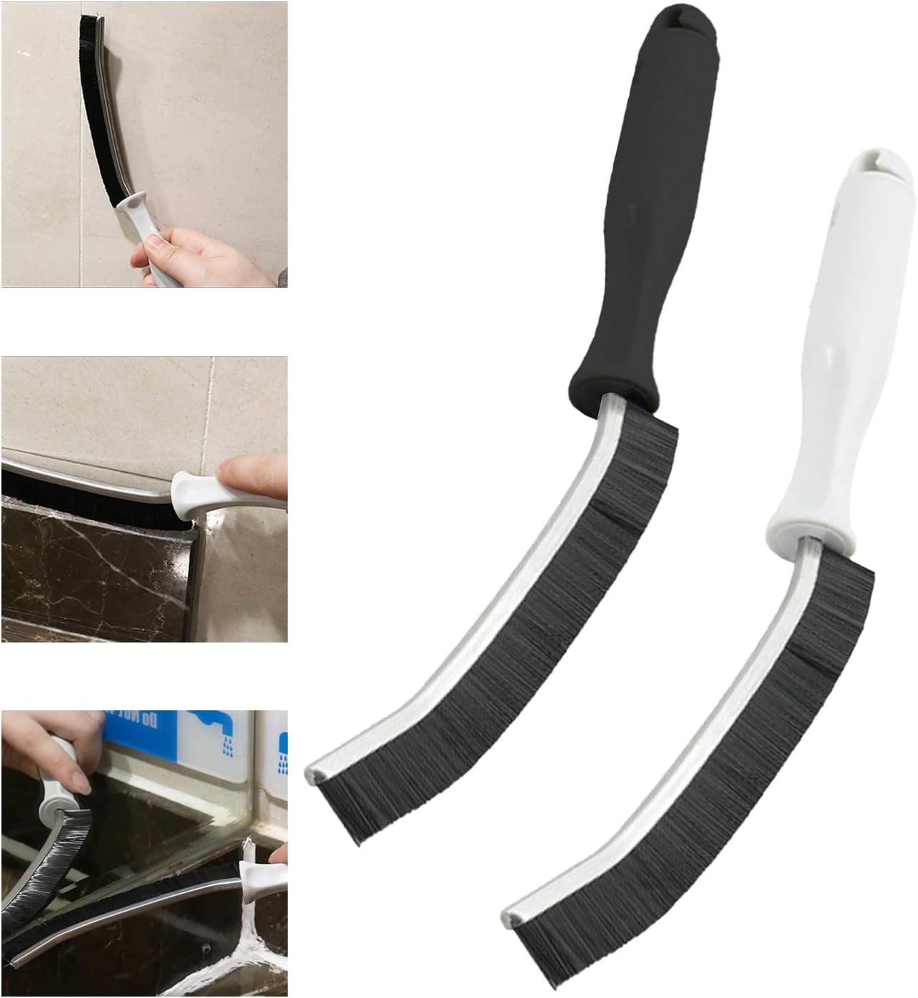 2Pcs Crevice Cleaning Brush for Kitchen and Bathroom Use