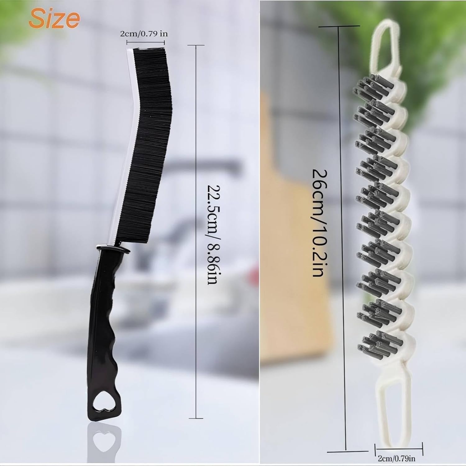 POPGIO Crevice Flexible Cleaning Brush Set 4 Pcs