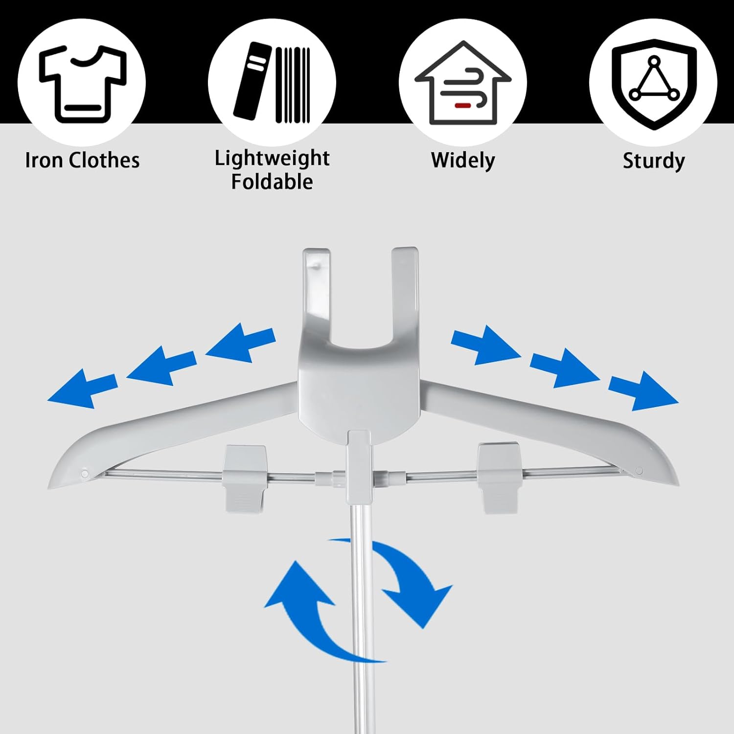 Garment Steamer Hanger with Ironing Glove and Stand