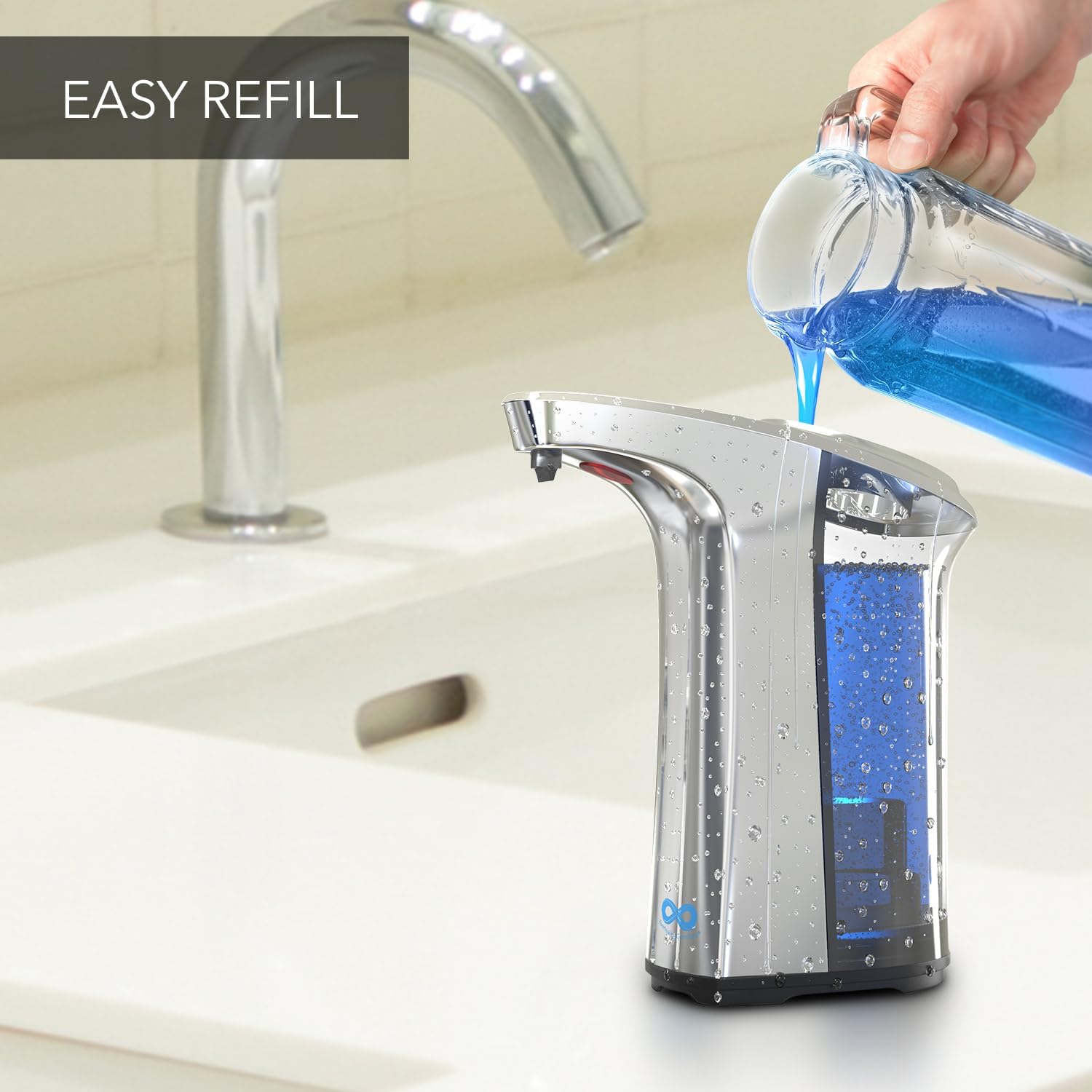 Everlasting Comfort Touchless Soap Dispenser with No Drip and Adjustable Output