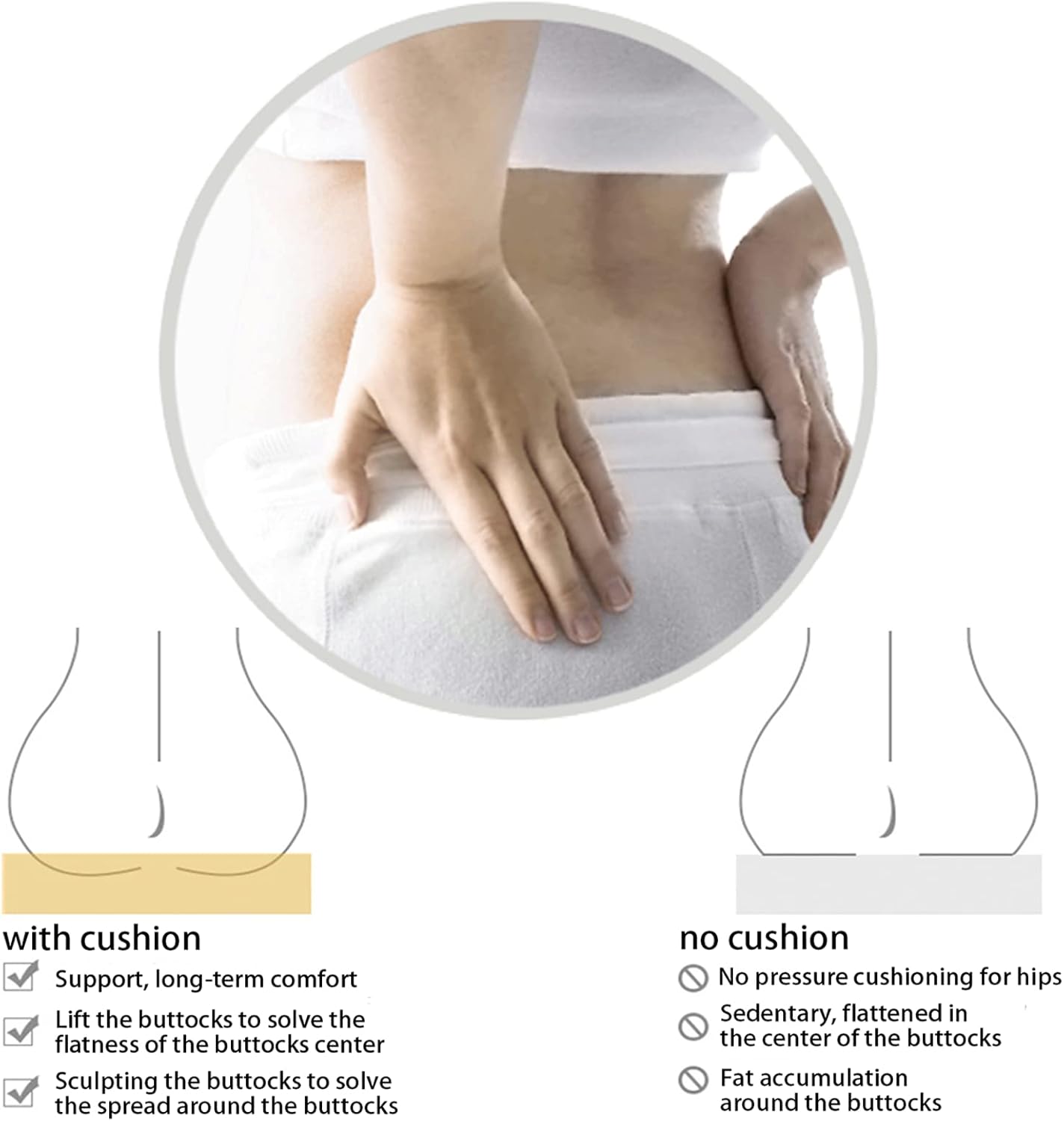 Soft Durable Chair Cushion Set of 2 45cm 18in Breathable Non-Slip
