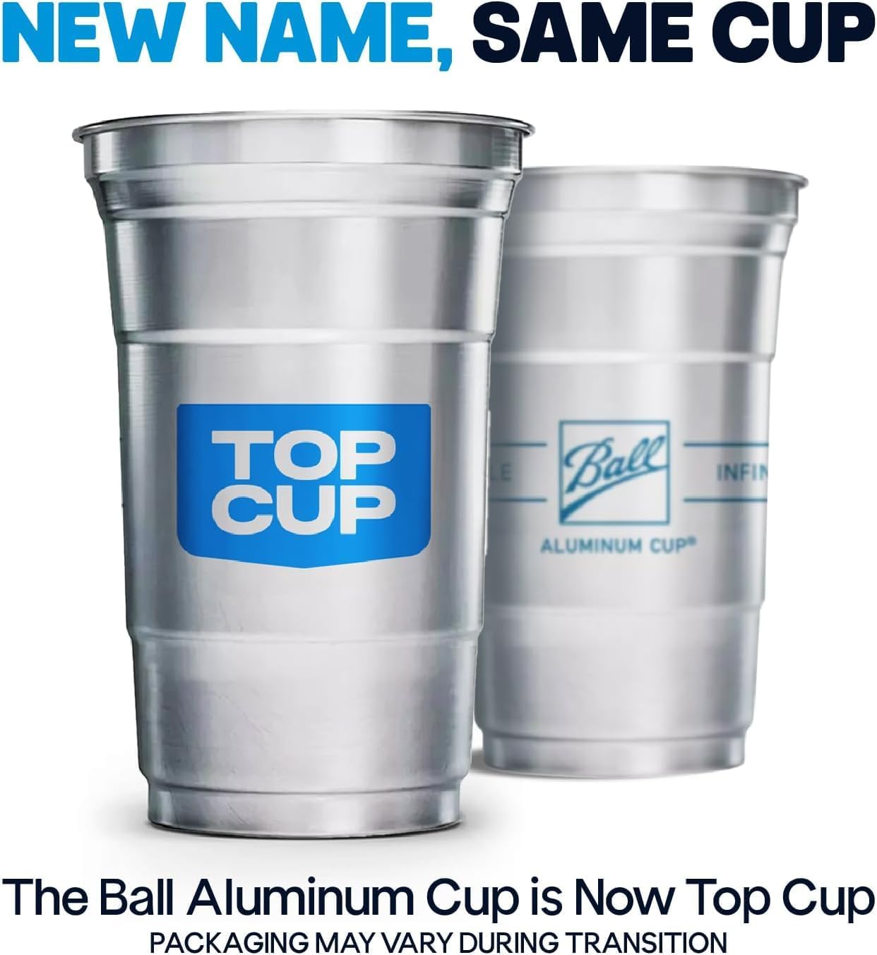 Top Cup by Ball 12 Ounce Reusable Aluminum Cups 50 Count