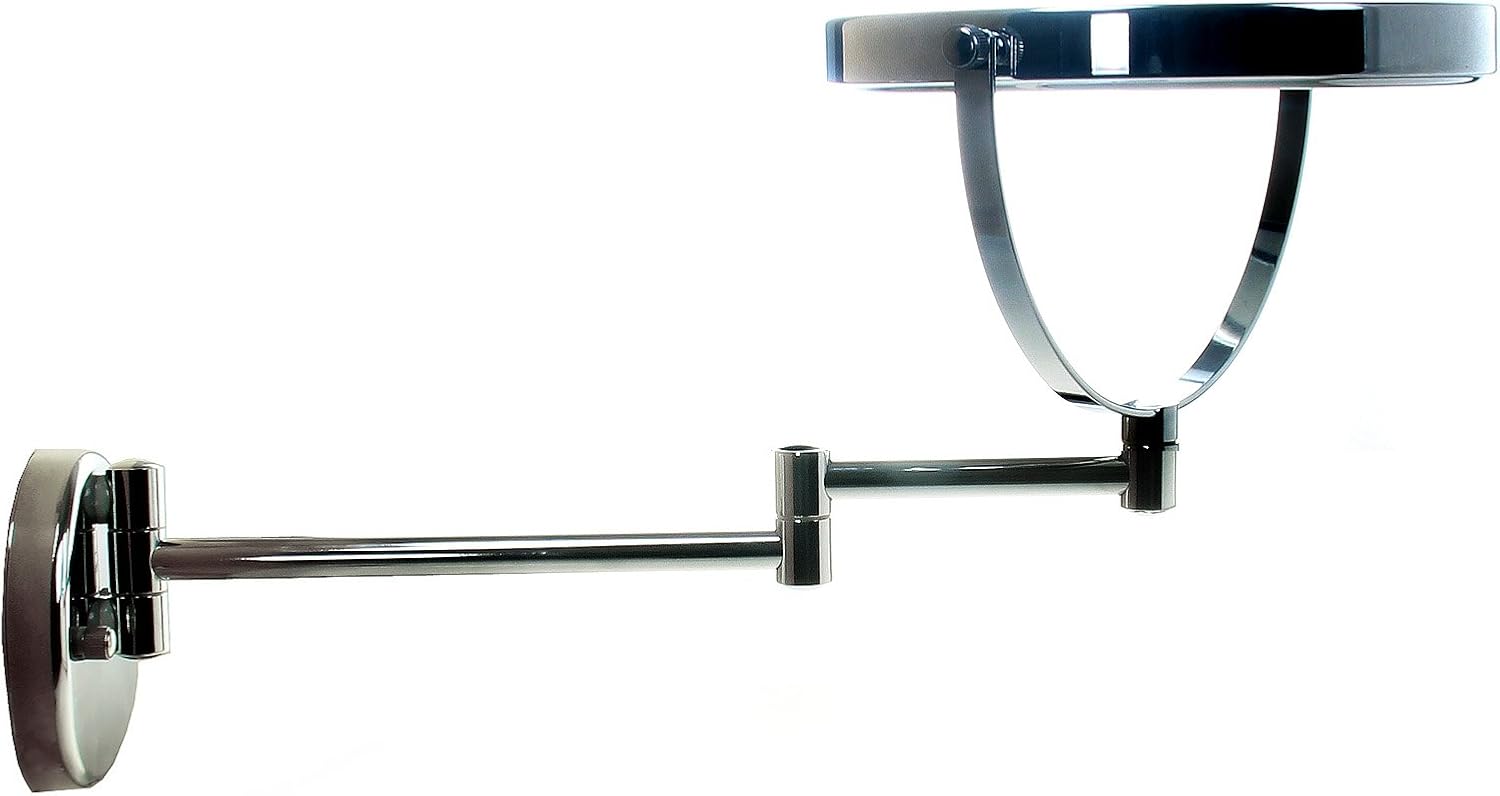 Tuka-i-Akut 7X Zoom Wall Vanity Mirror 8 Inch Foldable Chrome