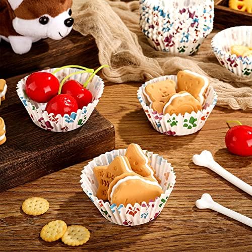 200 Pcs Paw Bone Cupcake Liners for Dog Lovers
