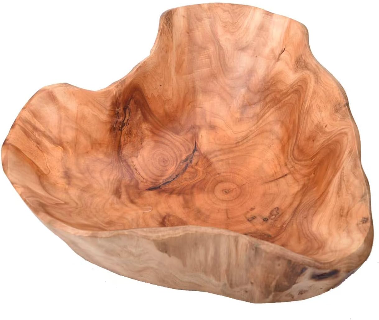 Handmade Natural Root Wood Salad Bowl 12-14 Inch
