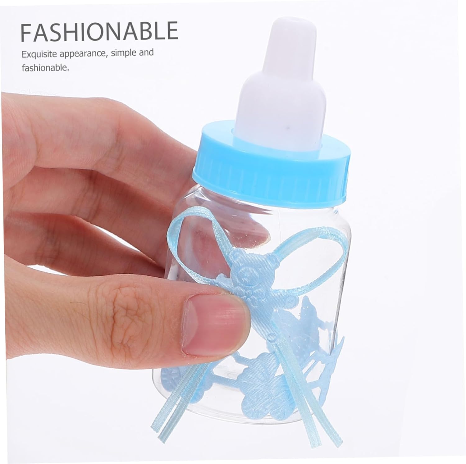 12pcs Shower Candy Boxes Fillable Mini Bottles Bear Shaped Party Favors