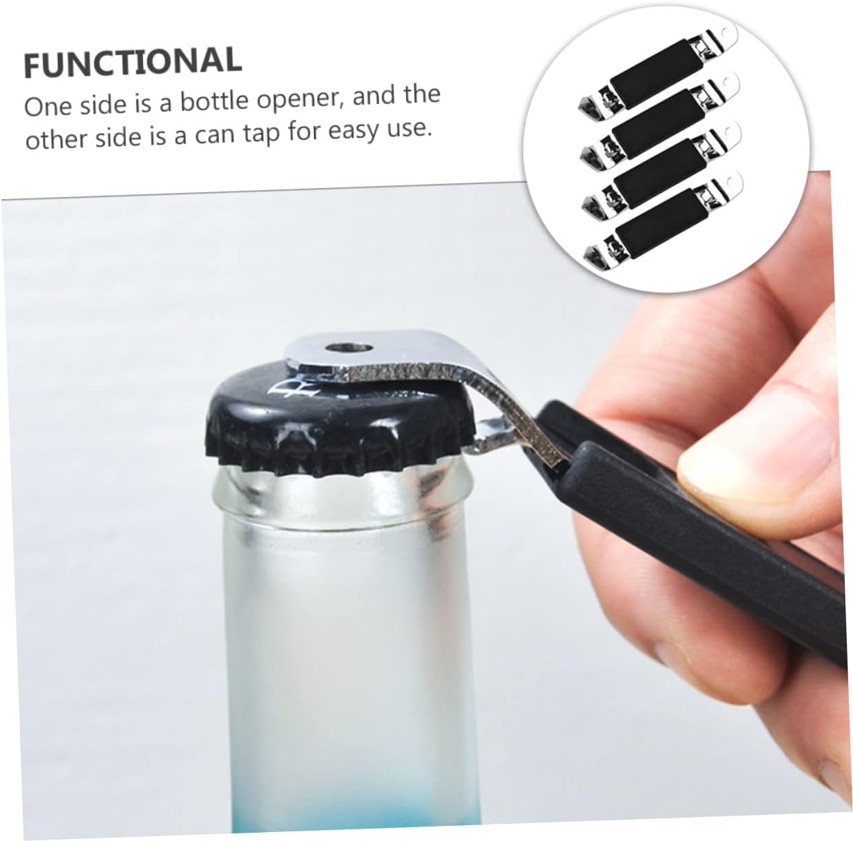 4pcs Bottle Opener Can Opener Kit Travel Water Jug Gadgets