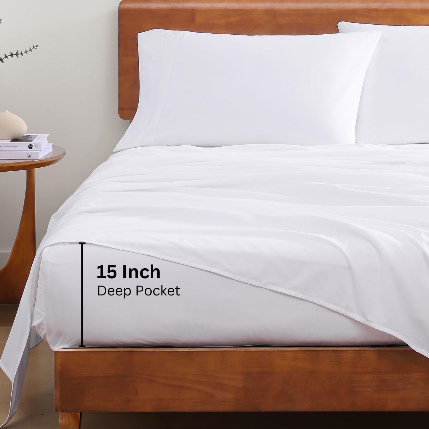 Lane Linen 100 Organic Cotton Twin Sheets Set 3Pc
