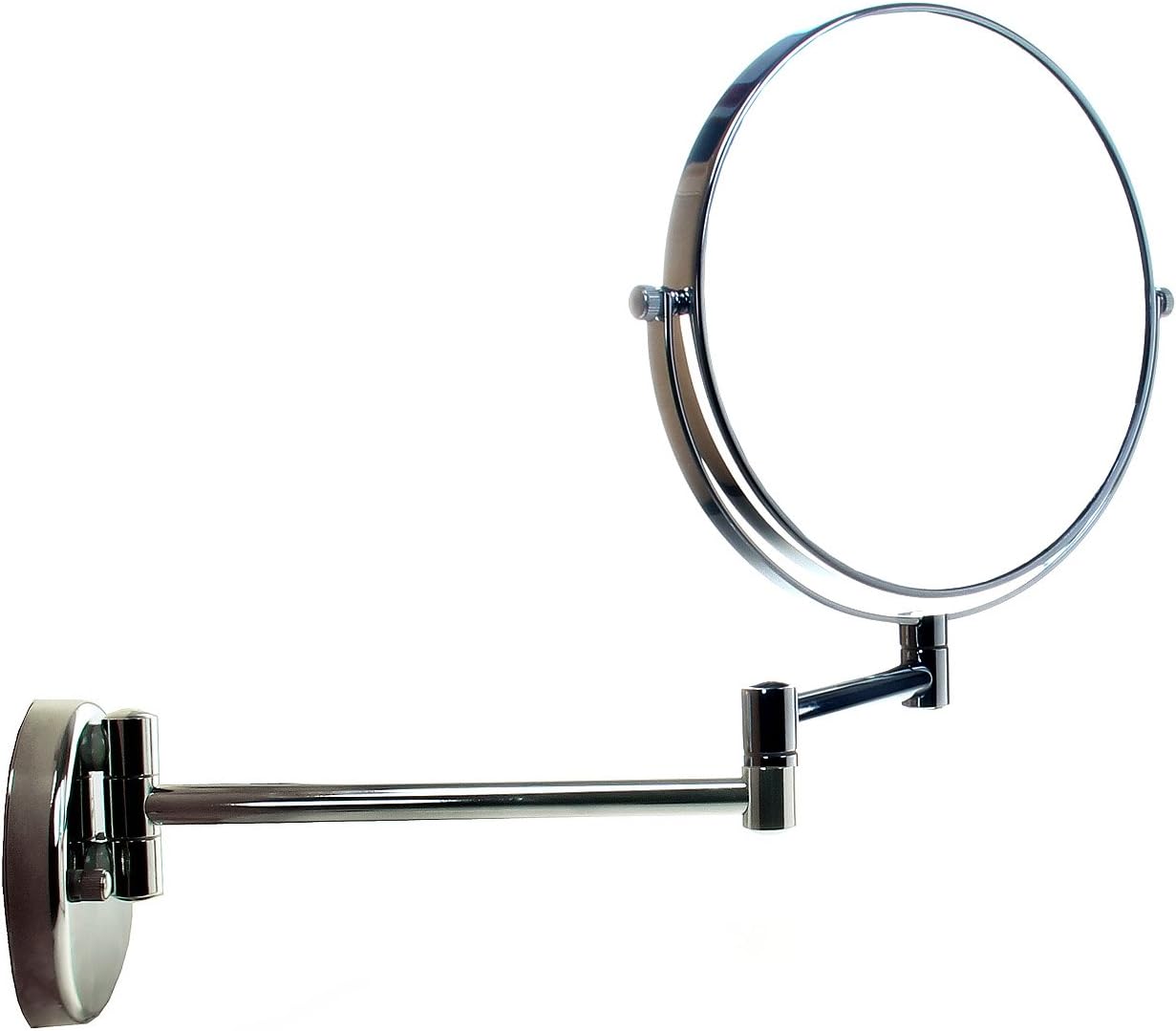 Tuka-i-Akut 7X Zoom Wall Vanity Mirror 8 Inch Foldable Chrome