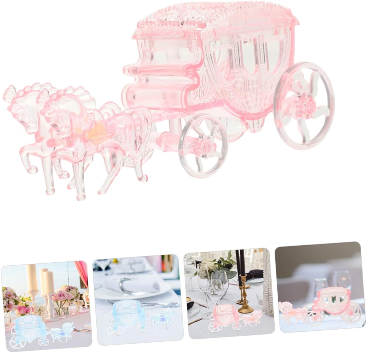 2pcs Carriage Shaped Favor Boxes for Weddings Birthdays