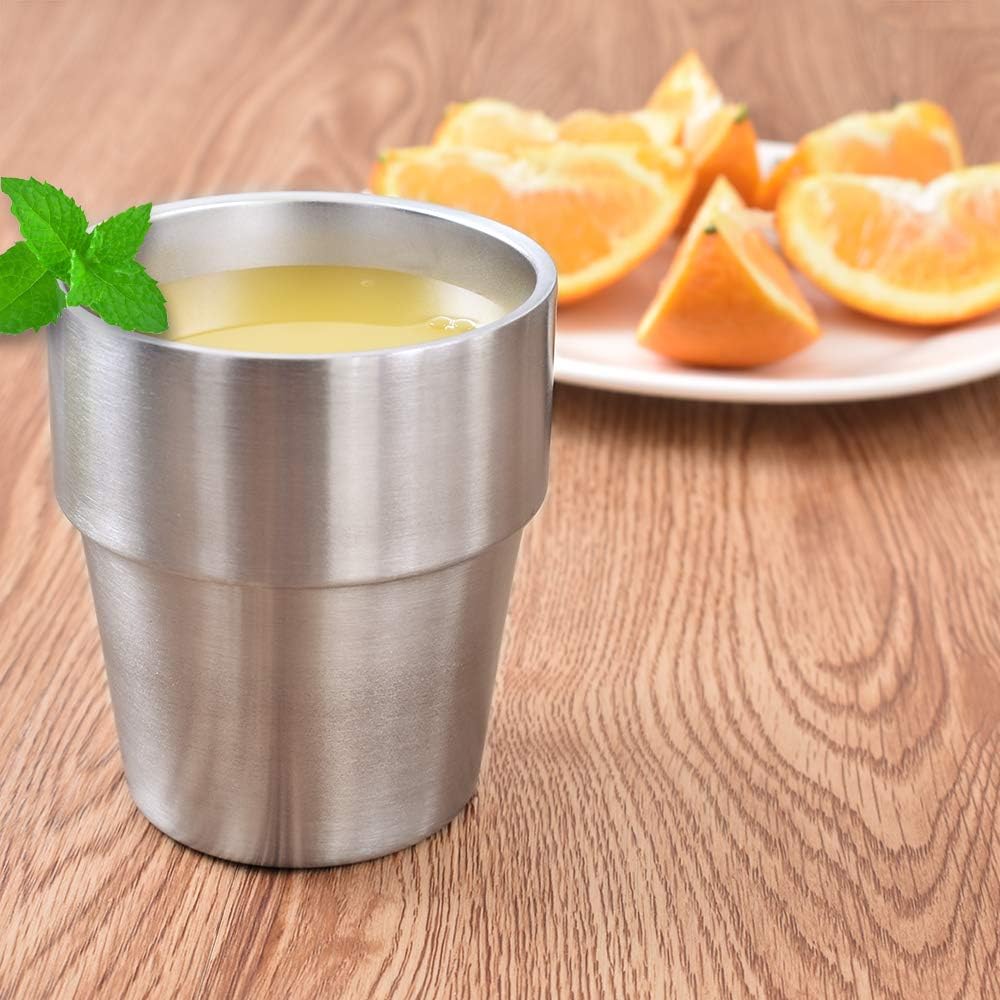 Newk Stainless Steel Cups Set of 2 10 Oz Double Wall Tumblers
