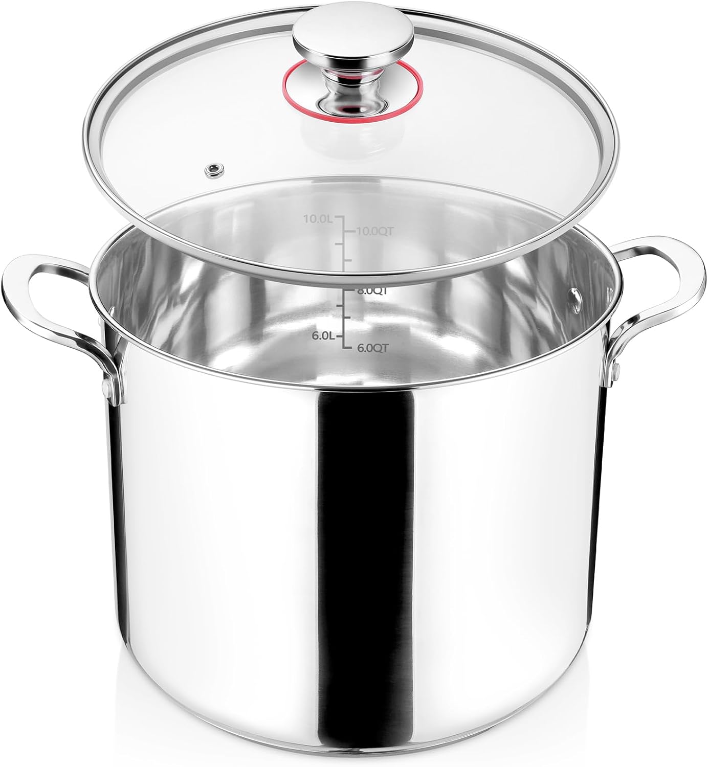 12 Quart Stock Pot with Lid 1810 Stainless Steel