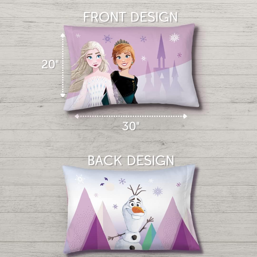 Frozen Elsa Anna Reversible Satin Pillowcase 20x30