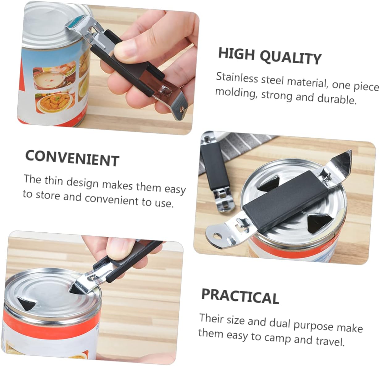 4pcs Manual Can Opener Bottle Opener Kit
