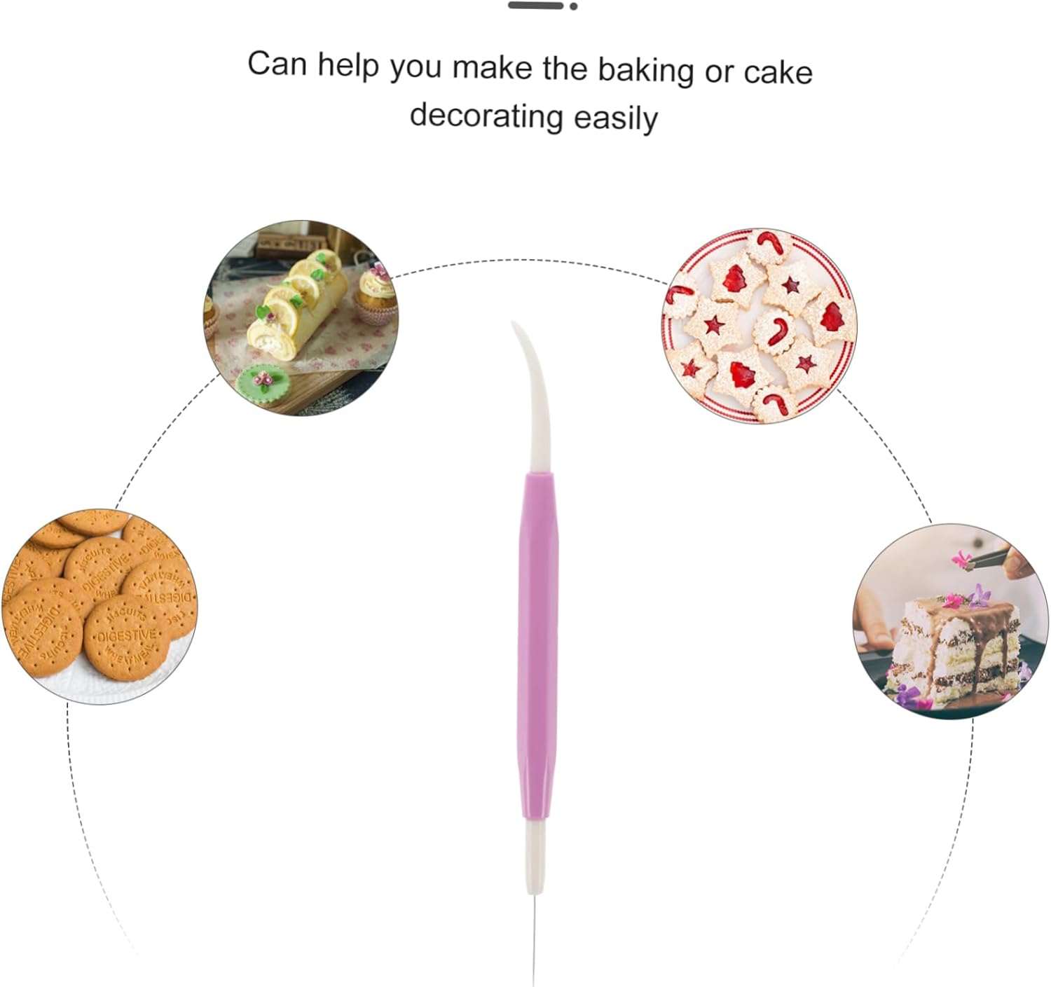 SHOWERORO 6 Pcs Baking Icing Needle Set