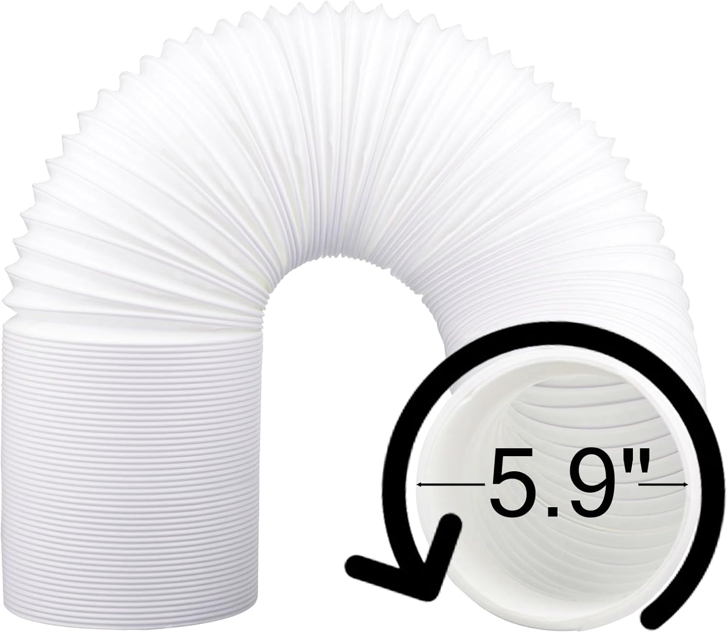 Portable AC Exhaust Hose 59 Inch Anti-Clockwise Thread 80 Inch Long
