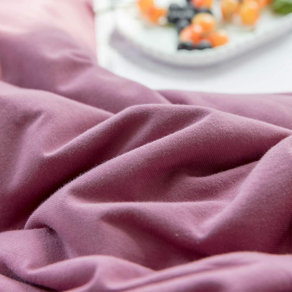 AMWAN Solid Purple Duvet Cover Queen Size
