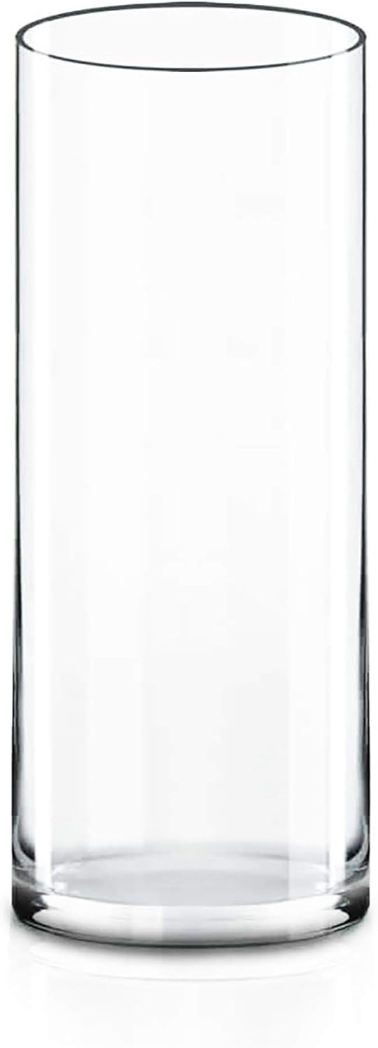 CYS EXCEL Cylinder Clear Glass Vase 16 H 6 D