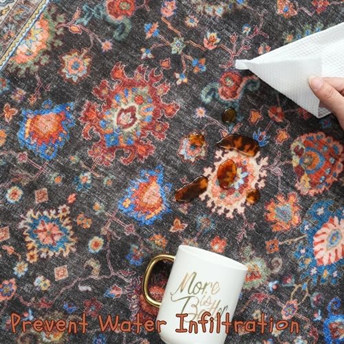Dark Espresso Runner Rug for Hallways Kitchen