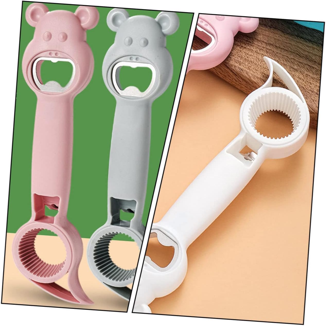 KICHOUSE 4 Pack Multi Function Jar Opener Set